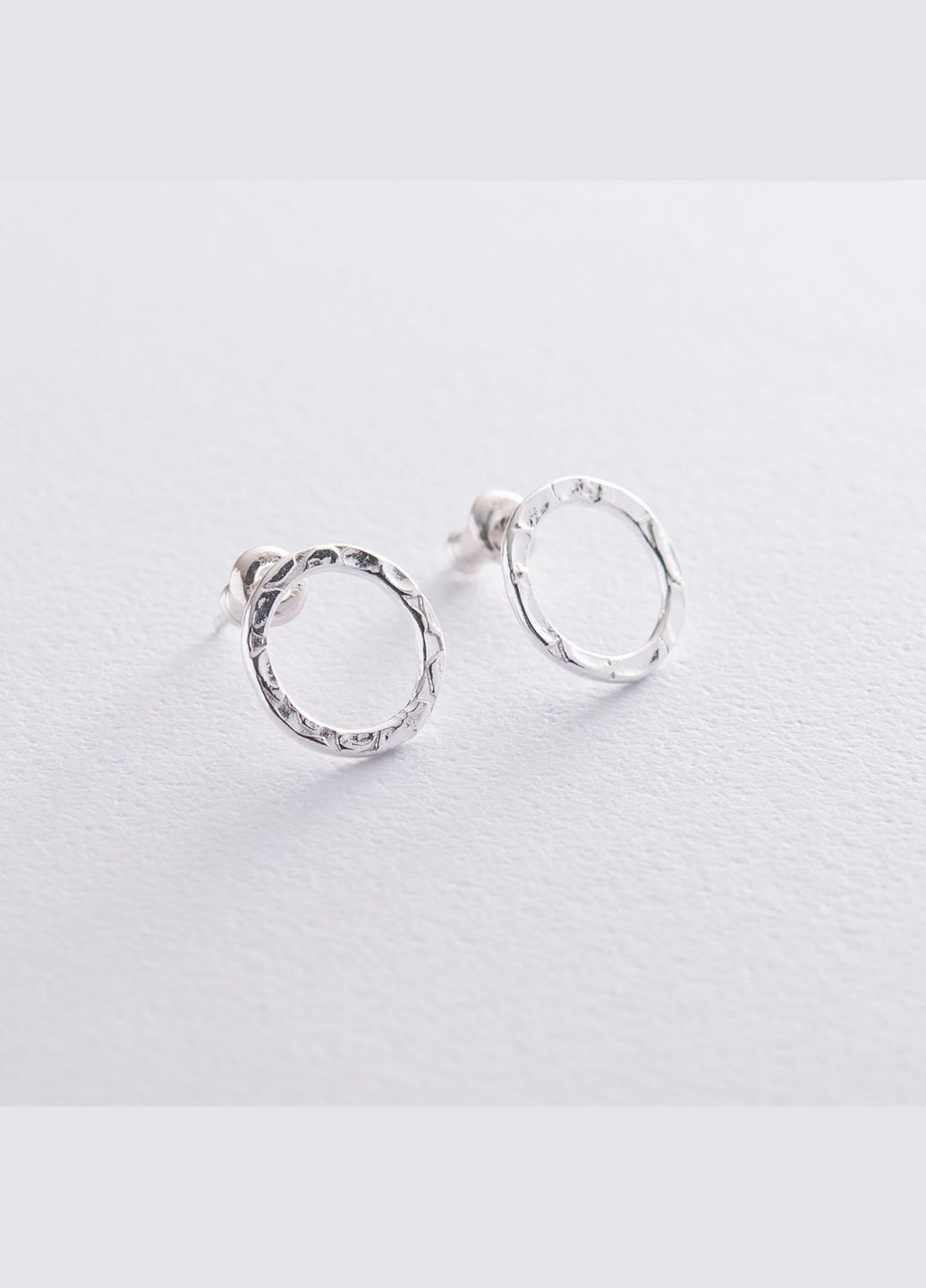 Срібні сережки Мерехтіння (1.2 см) 122706 Oniks (264023551)