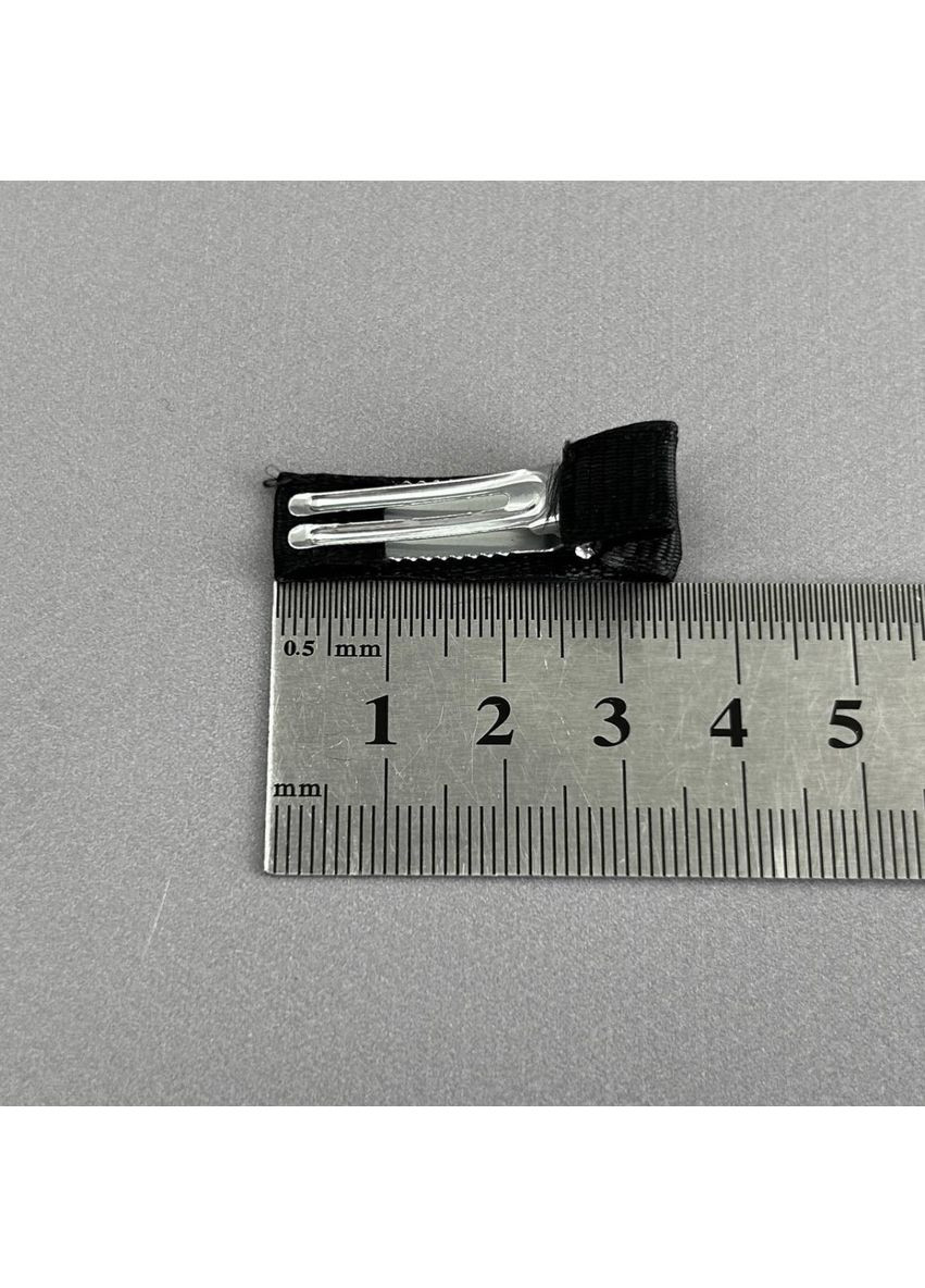 (10 шт) Заколка-основа уточка с репсовой лентой 3,5 см - черный Plus-plus (352750077)