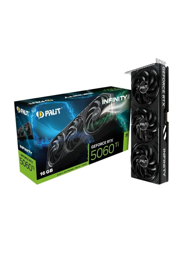 Відеокарта GF RTX 5060 Ti 16GB GDDR7 Infinity 3 (NE7506T019T1-GB2061S) Palit (342330847)