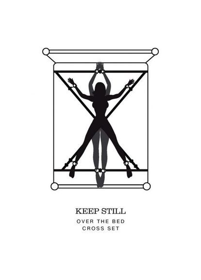 Крестообразная ременная система для фиксации к кровати "Замри" Fifty Shades of Grey (297396890)