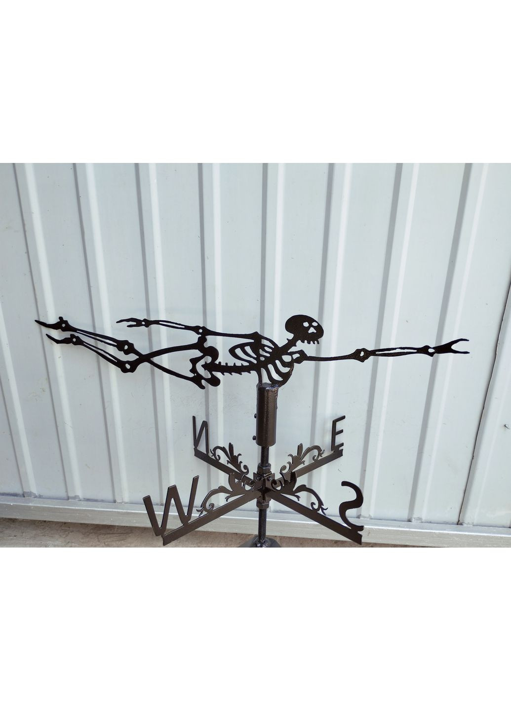 Флюгер на будинок Скелет, флюгер на дах з металу 3 мм. No Brand (368896477)