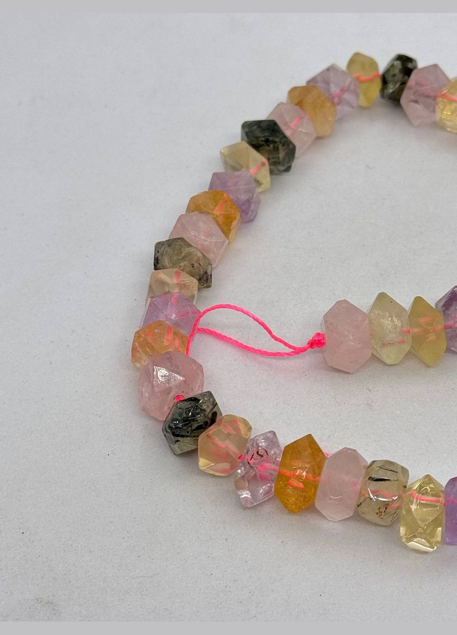 Кварцовий мікс на нитці 40 см Різнокольоровий No Brand (331610915)