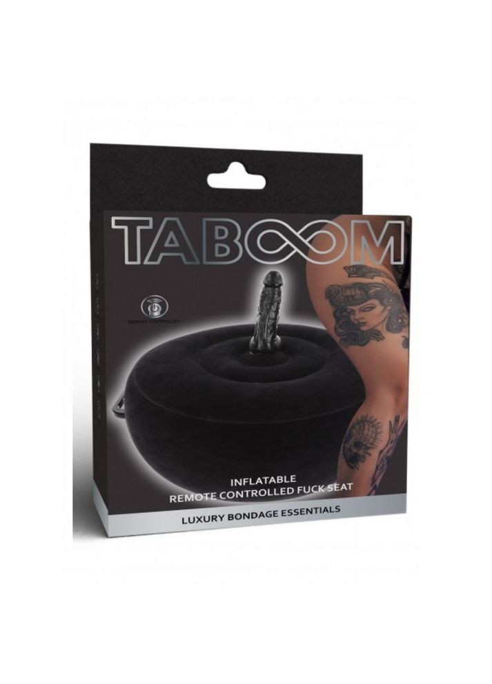 Подушка для сексу з реалістичним вібратором з дистанційним пультом, чорна Taboom (331169284)