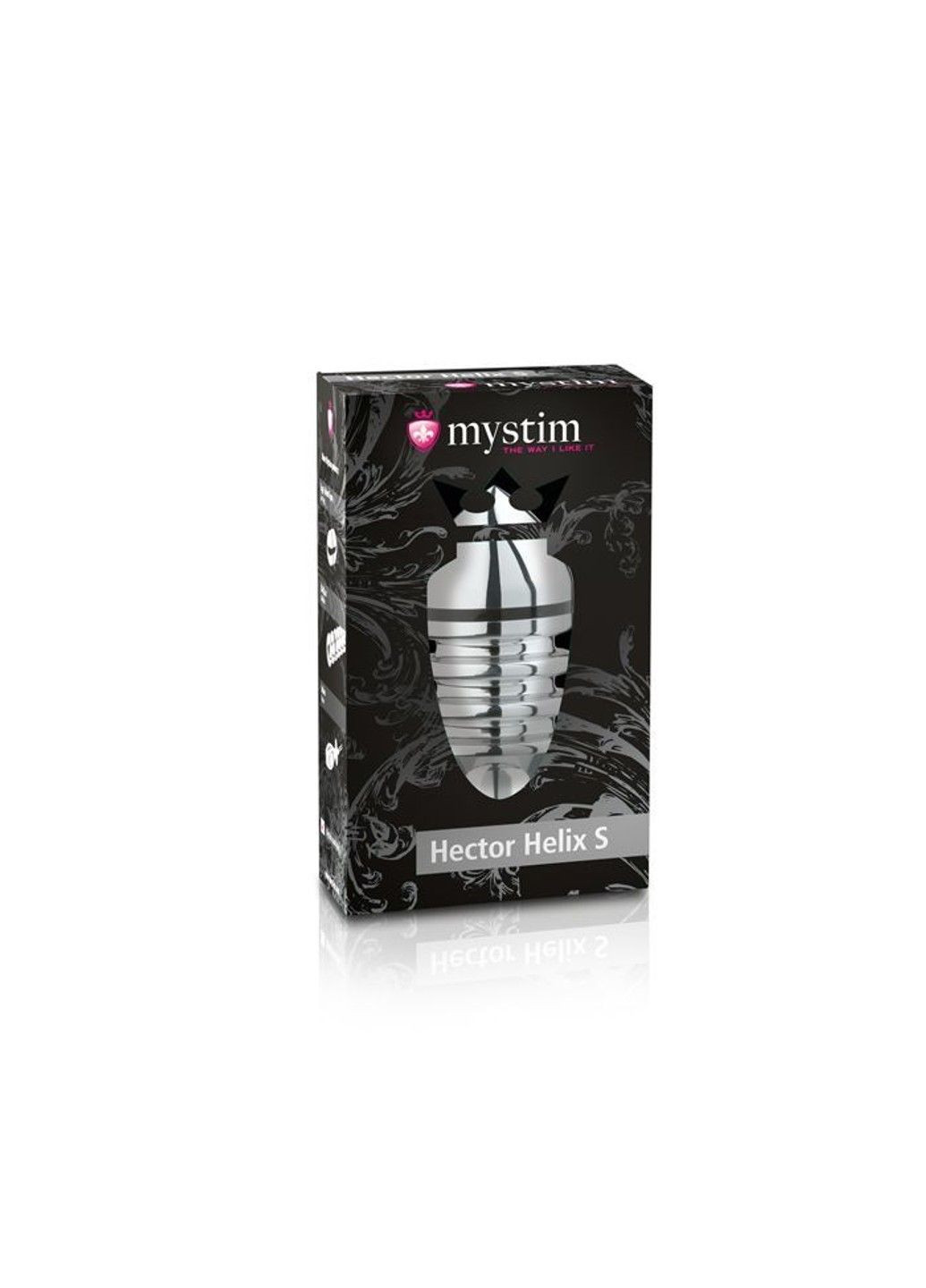Металева анальна пробка Hector Helix S для електростимулятора діаметр 4 см Mystim (298572699)