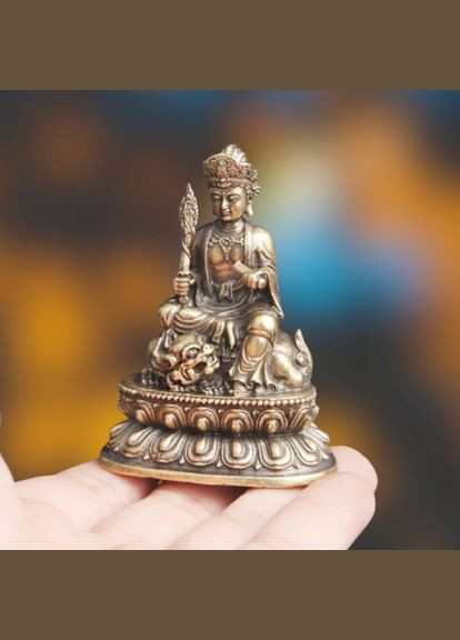 Винтажная миниатюрная медная латунная фигурка статуэтка Будды Манджушри No Brand (292260789)