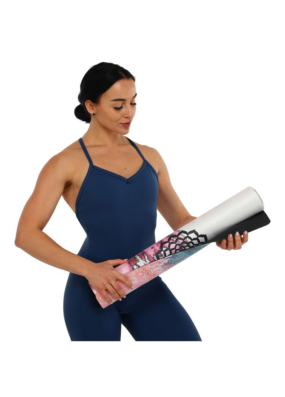 Килимок для йоги замшевий каучуковий Бежевий FI-5662-25 Record (334304389)