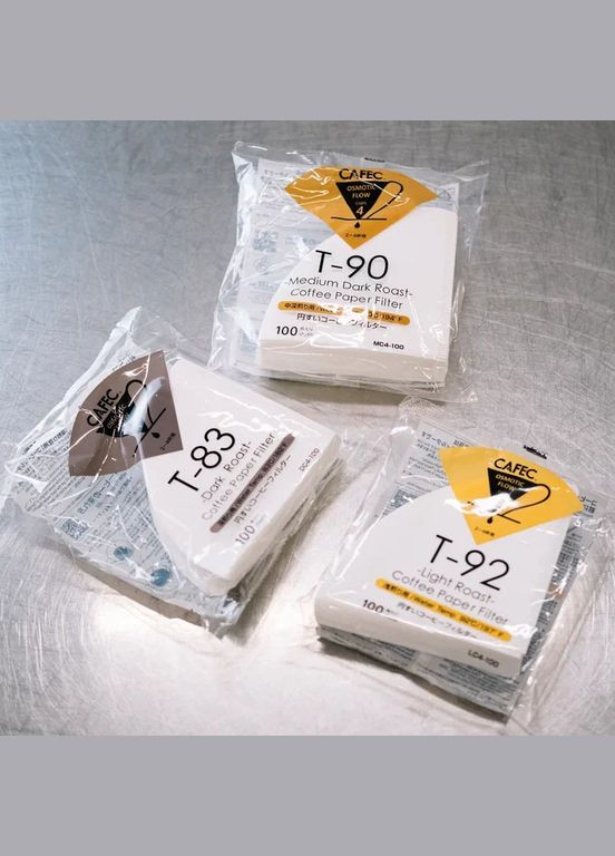 Фільтри Cafec Light Roast T-92 Cup4 100 шт. для кави (R-LC4-100W-VS) No Brand (314455023)