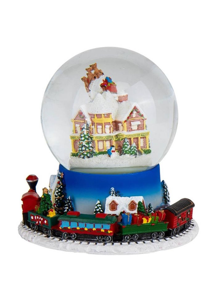 Фигурка снежный шар Санта на оленях 16х16х16 см 16016-040 Lefard (346528724)