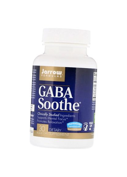 ГАМК Теанін та Ашваганда, GABA Soothe, 30вегкапс (72345022) Jarrow Formulas (322730267)