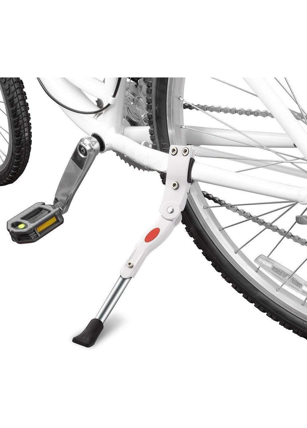 Подножка велосипедная Myspace боковая на перо рамы 24-29 белая No Brand (308366475)