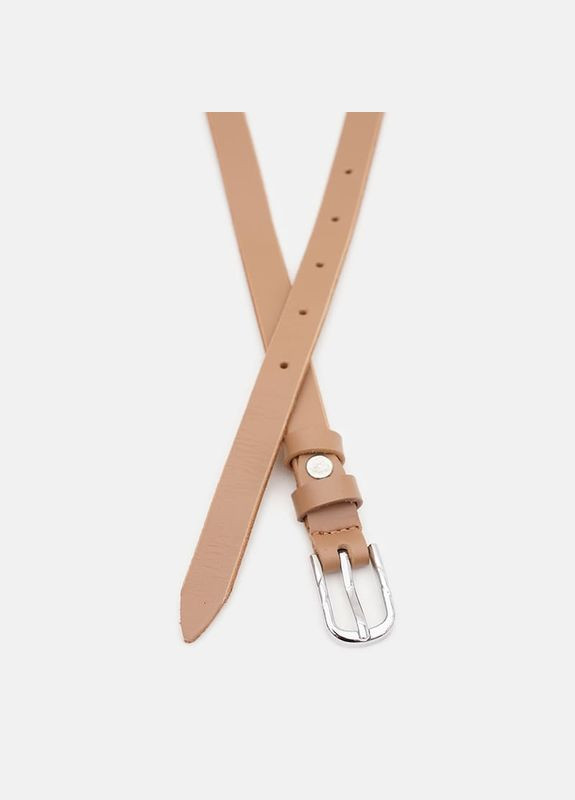 Жіночий ремінь шкіряний 110v1genw63 Бежевий Borsa Leather (302971957)