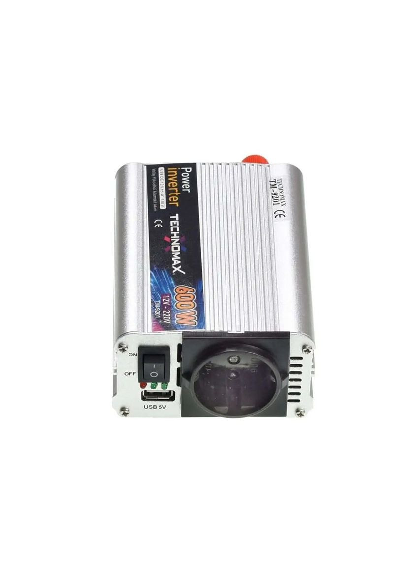 Инвертор TM-9201 600w, преобразователь напряжения с аппроксимированной синусоидой 12V-220V/50Гц Technomax (363256766)