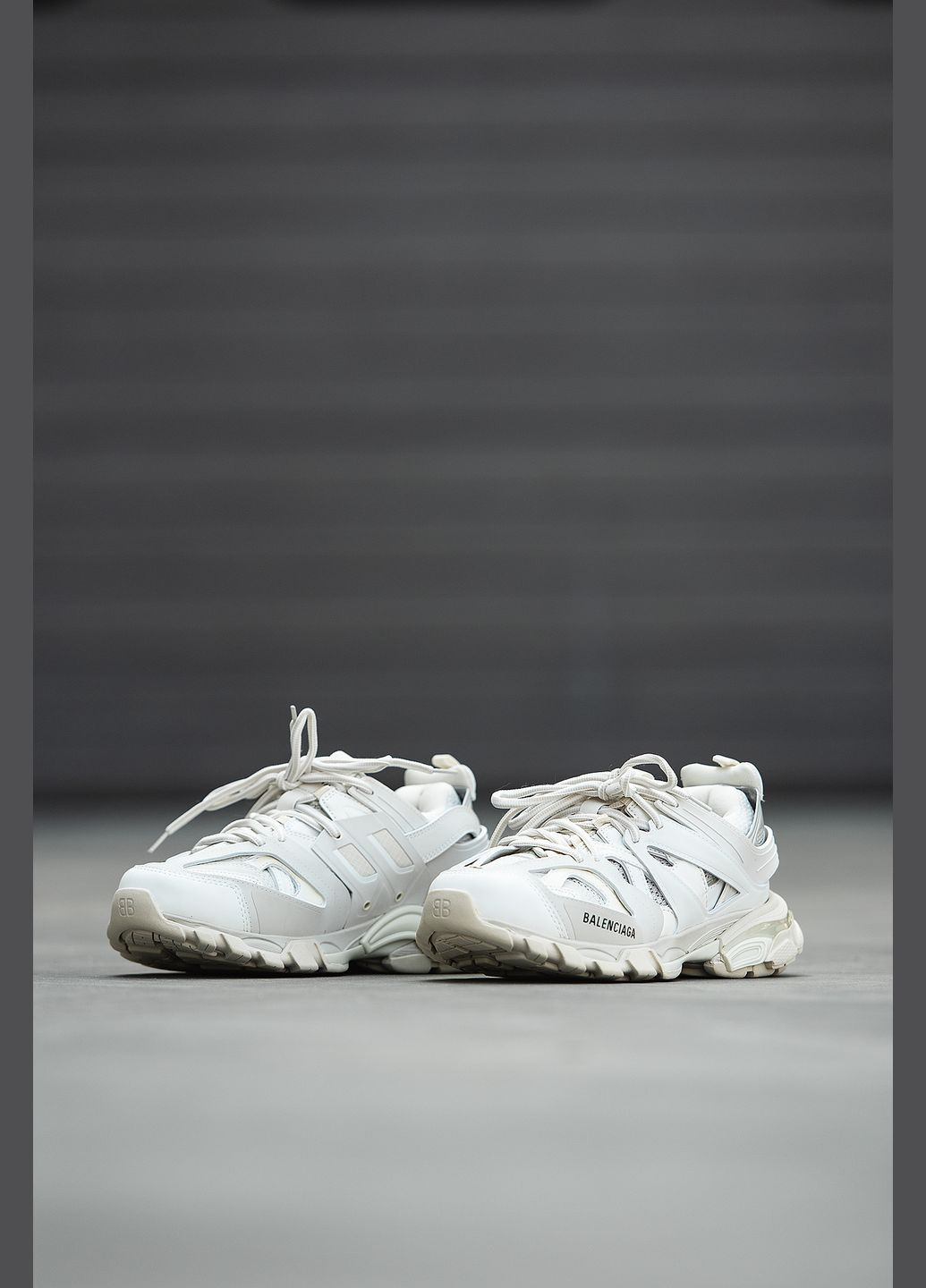 Білі Осінні кросівки чоловічі і жіночі balenciaga track white | баленсіага трек білі No Brand