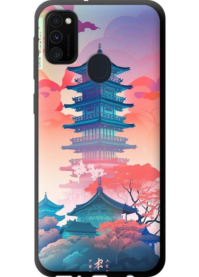 TPU чорний чохол 'Японія монастир' для Endorphone Samsung Galaxy M21 M215F (278238739)