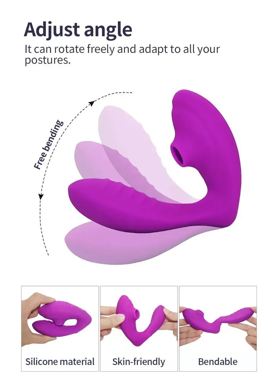 Вибратор + вакуум! Вагинально-клиторальный вибратор стимуляции точки G Mary 10 режимов вибрации и всасывания STF (314827871)