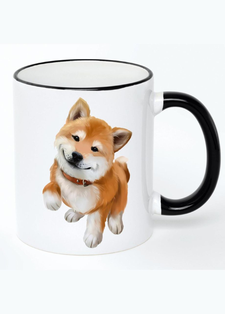 Чашка Dogs (кухоль, кружка) #032 Біла з чорною ручкою 330 мл No Brand (322714521)