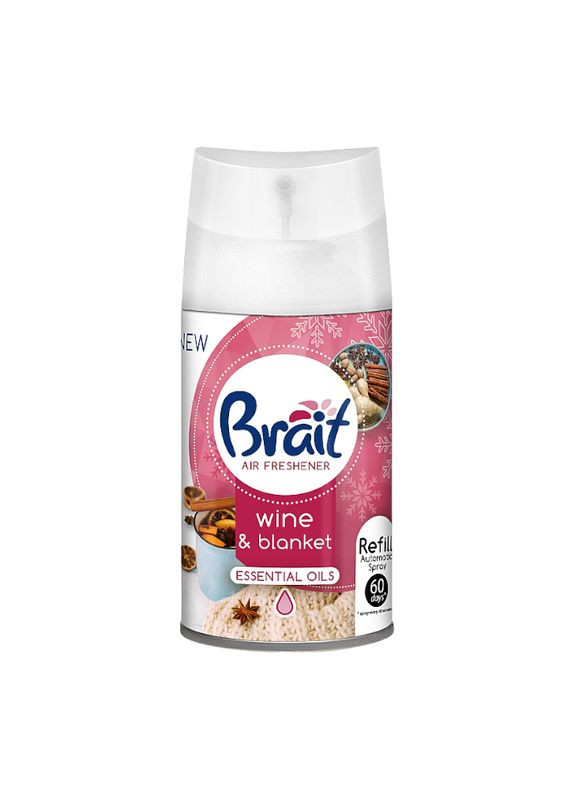 Освежитель воздуха запасный баллон Wine&blanket 250 мл. 5295 Brait (334894566)