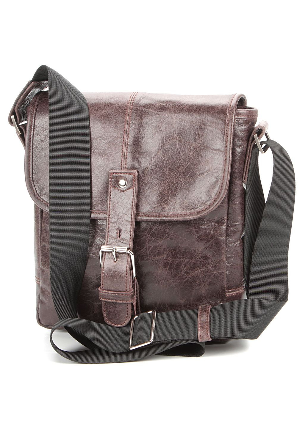 Сумка мужская через плечо кожаная 00855 Коричневая Shvigel (302008585)