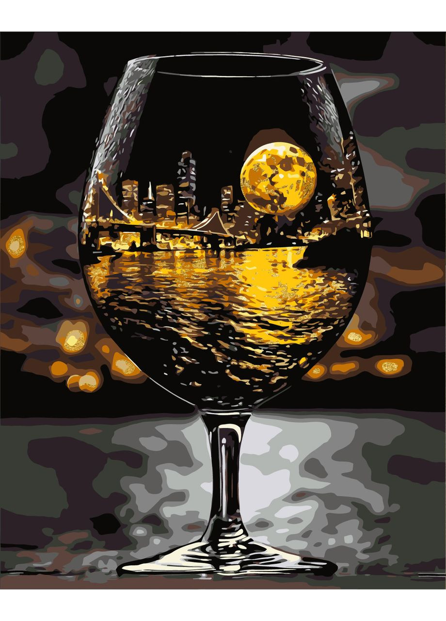 Картина за номерами Пейзаж. Келих натхнення з фарбами металік 40*50 см Оригамі LW 3500 Origami (351587155)