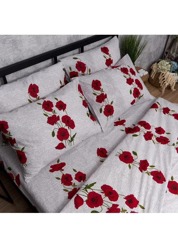 Комплект постільної білизни Бязь Gold Люкс King Size 220x240 наволочки 2х50х70 (MS-820014876) Moon&Star Poppy Bloom (400230833)