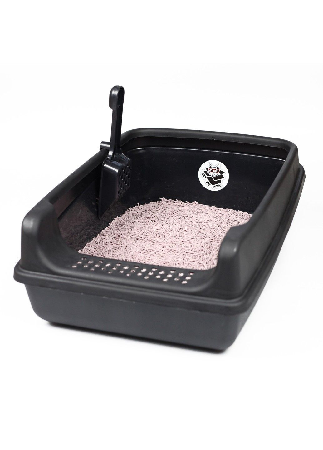 Лоток (туалет) для котів з лопаткою 53х38х20 см CAT IN BOX (325450943)