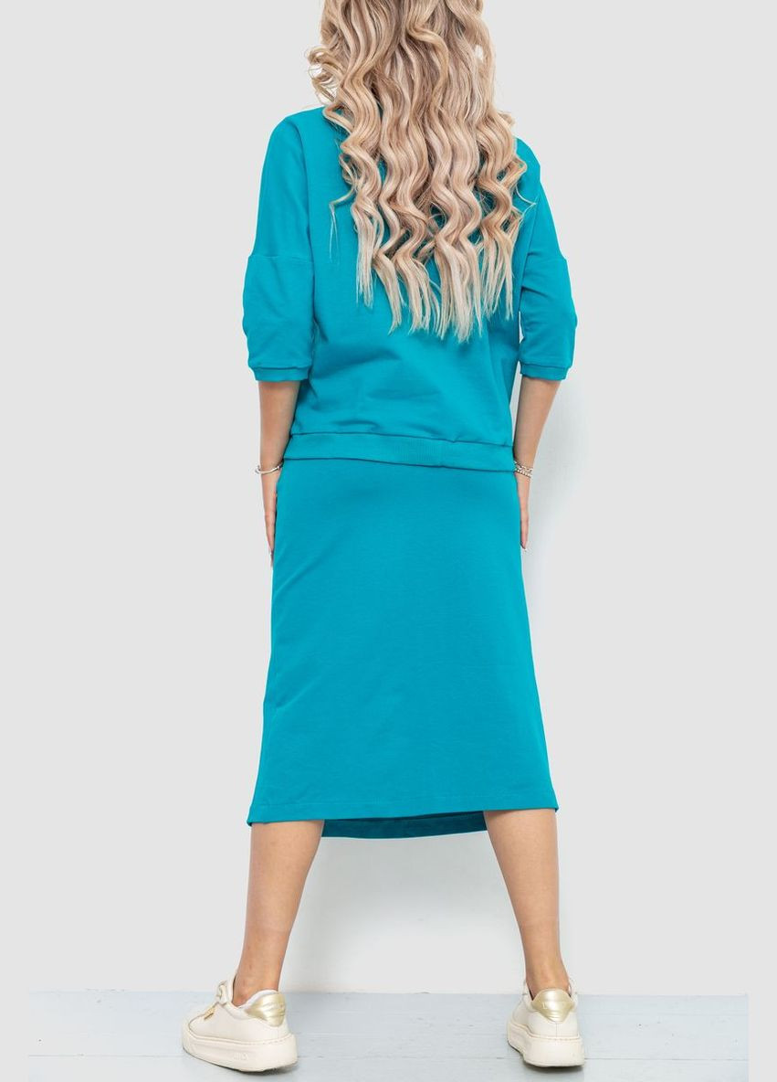 Костюм женский повседневный, цвет бирюзовый, 115R0518 Kamomile (318081700)