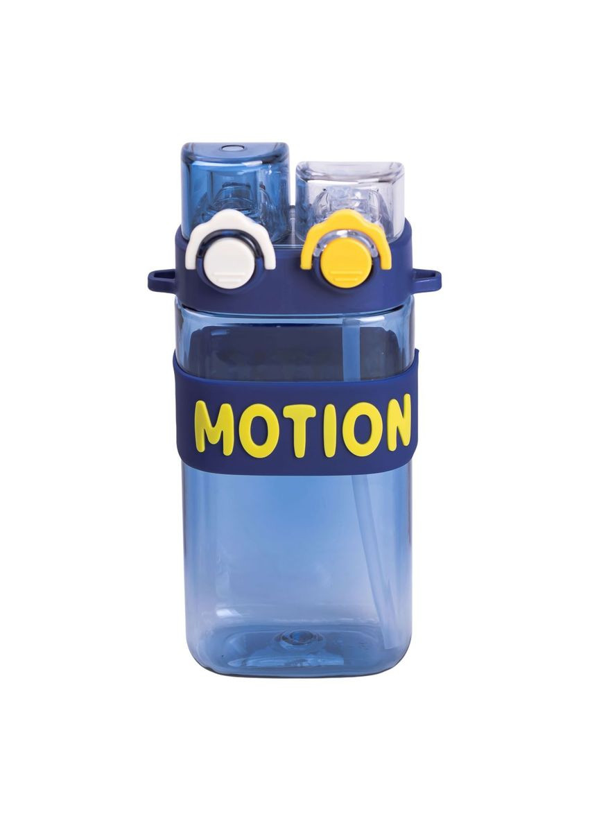 Бутылка для воды с трубочкой 550 мл спортивная пластиковая бутылка для тренировок Синяя HP-14-49BL Yiwu (346263617)