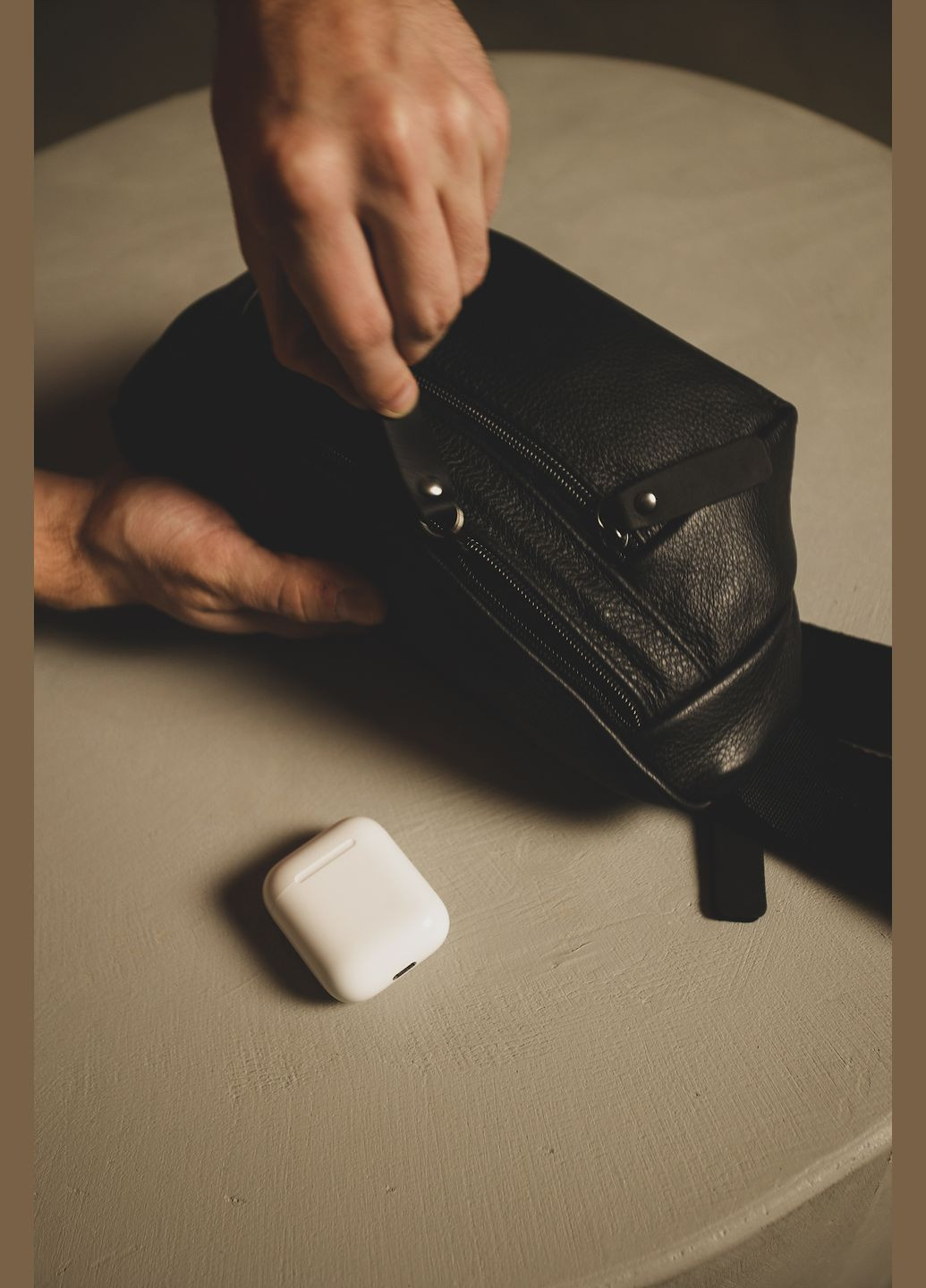 Сумка мужская бананка из натуральной кожи SKILL (298875810)