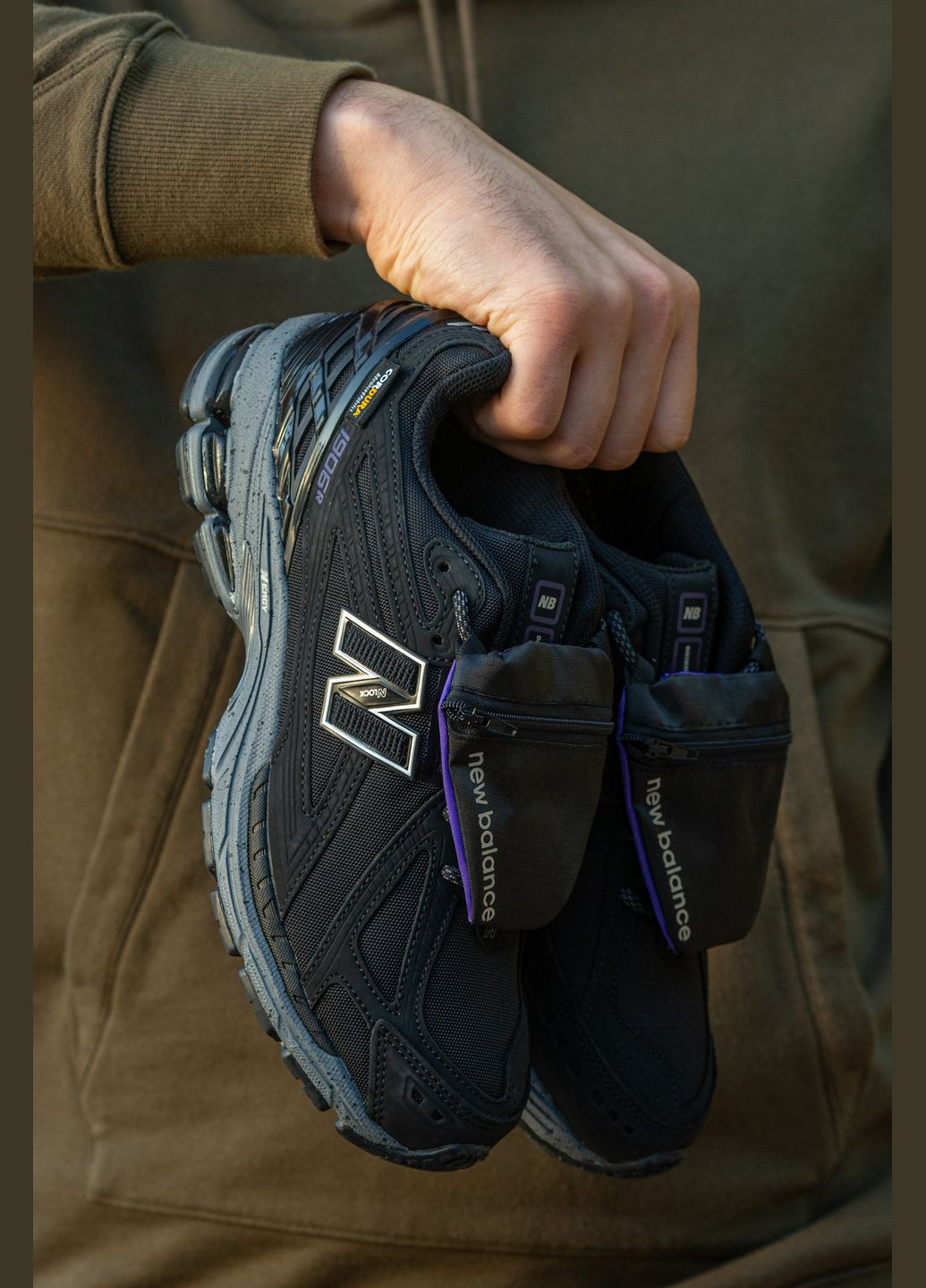Чорні Осінні кросівки чоловічі new balance 1906r cordura pocket black \ нью беланс 1906 кордура чорні No Brand