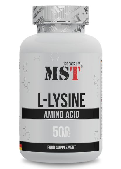 Аминокислота L-лизин L-Lysine 500 мг 120 капс MST (351863077)