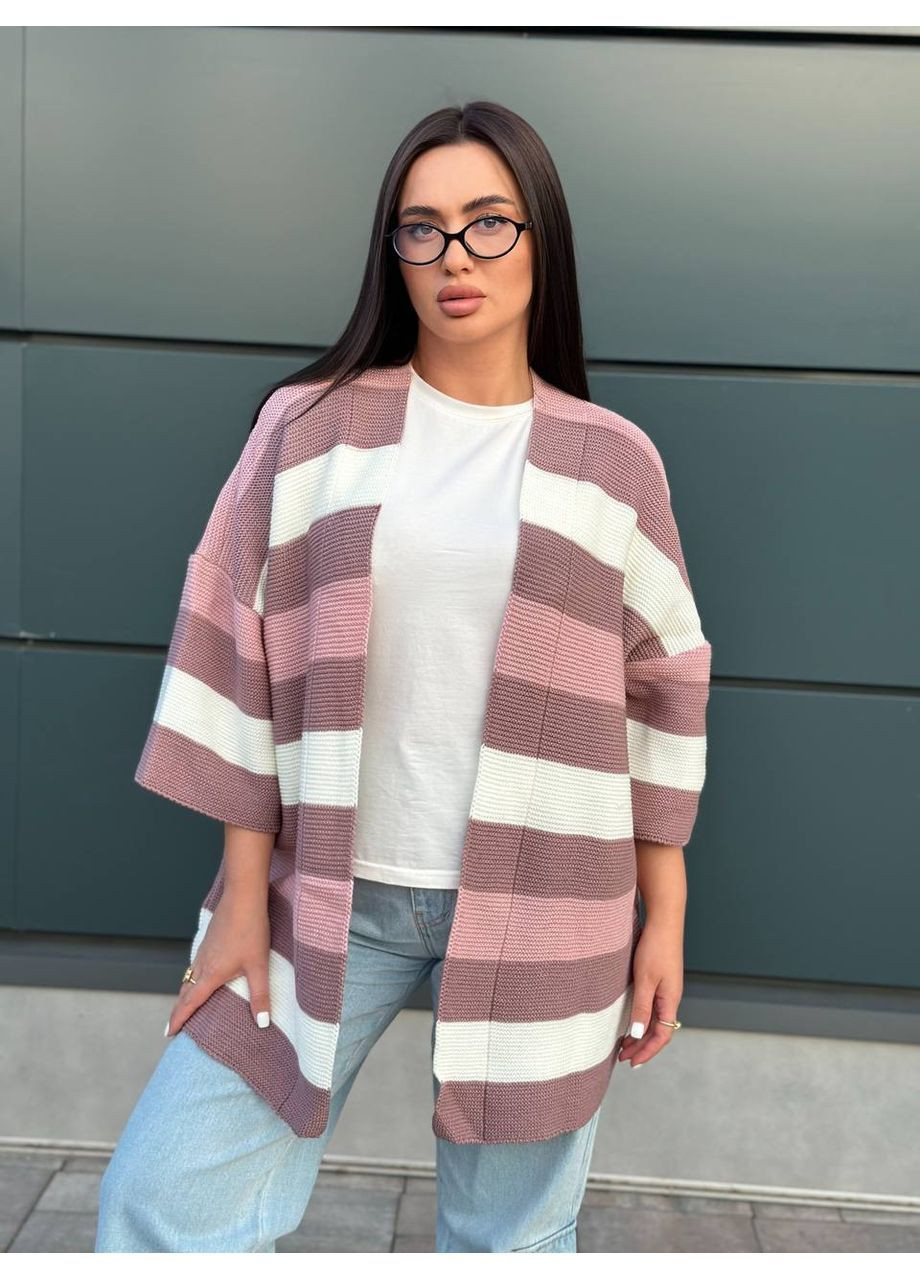 Пудровый демисезонный кардиган No Brand