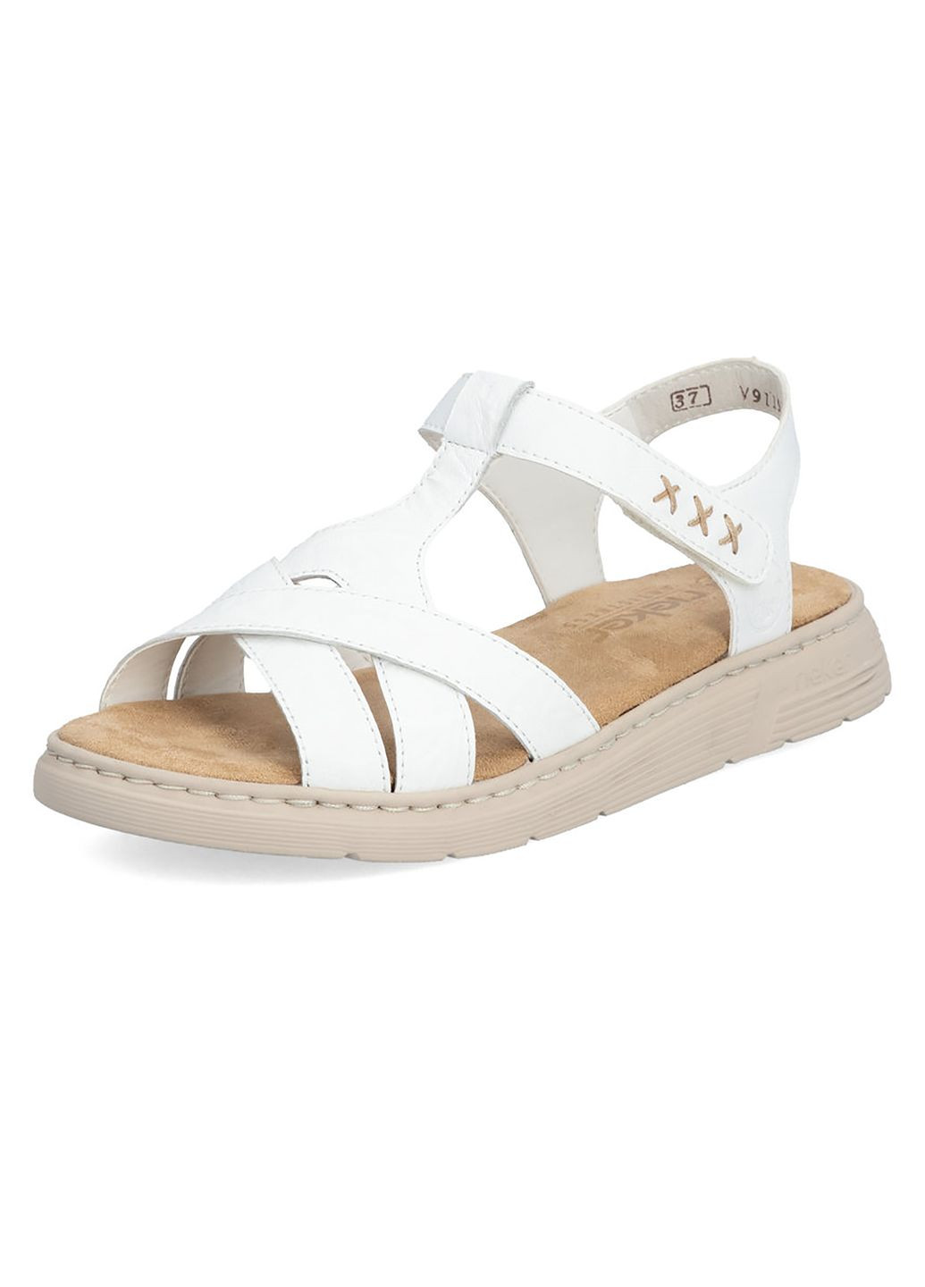 Белые летние босоножки Rieker