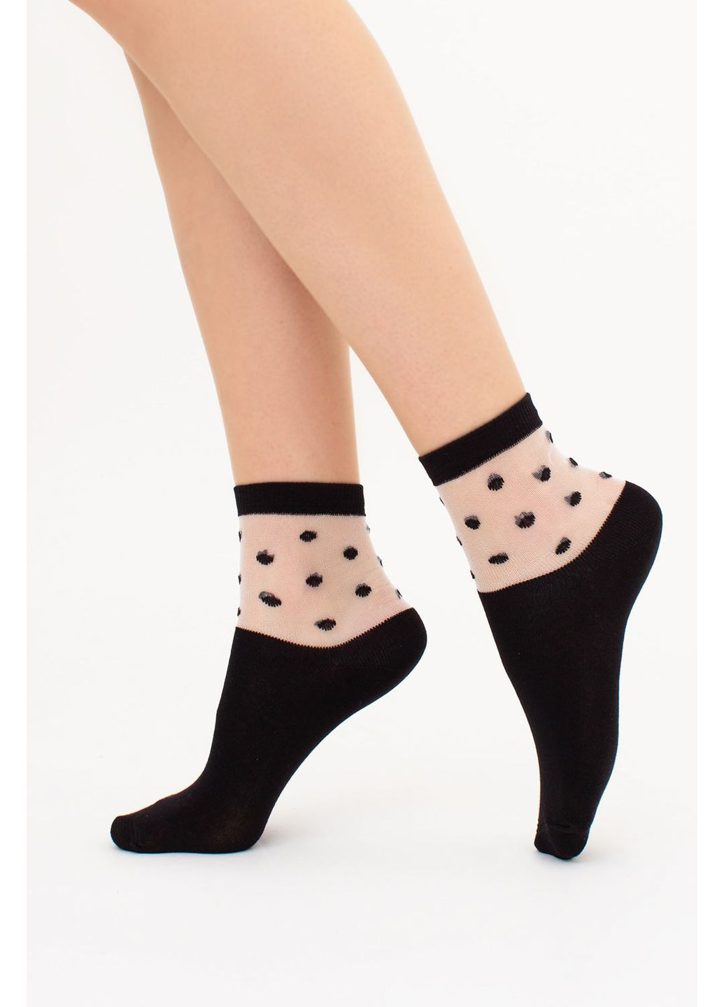 Чорні жіночі фантазійні шкарпетки Giulia горошок (351854156)