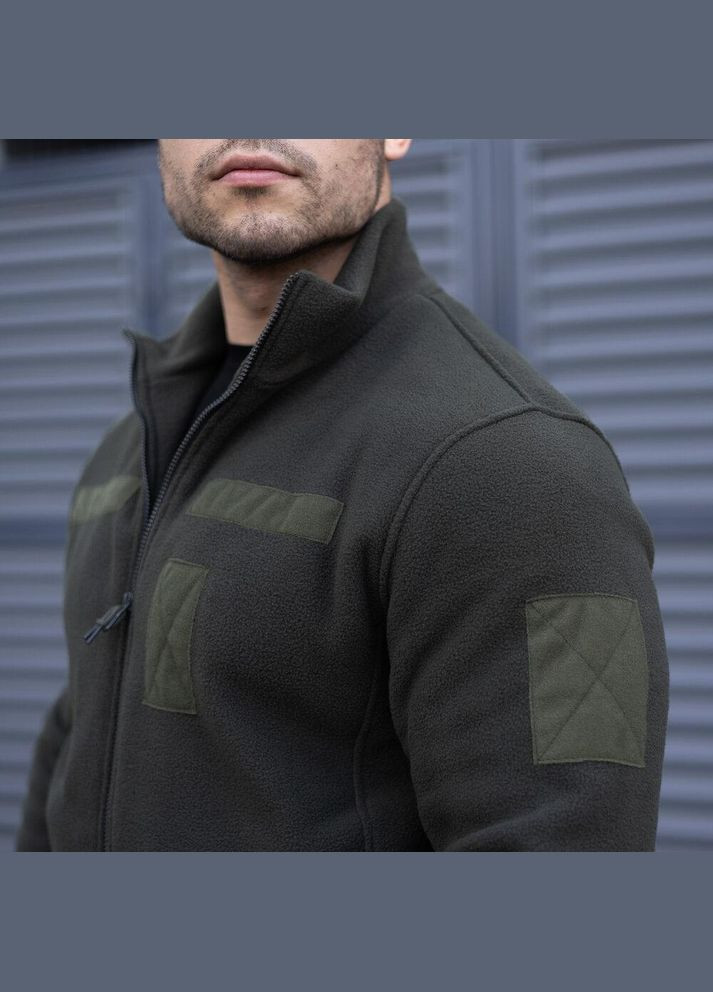 Тактическая мужская флисовая кофта олива No Brand (346085202)