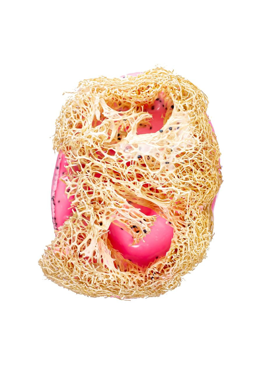 Натуральное мыло скраб с люфой с ароматом клубники Top Beauty (367988955)