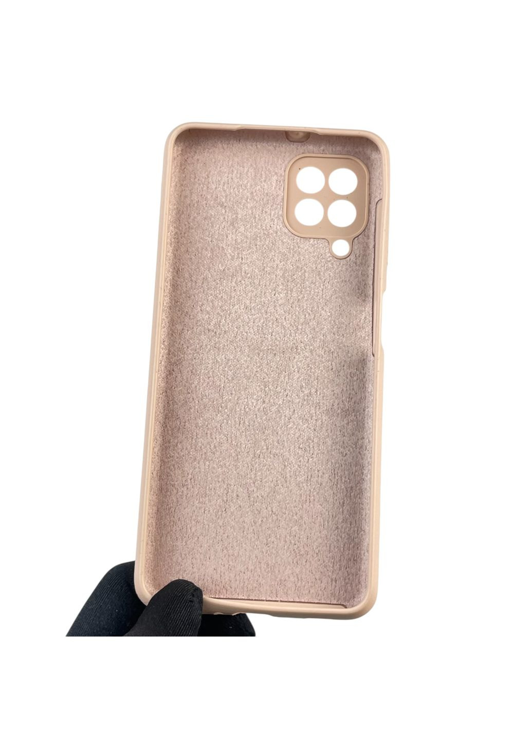 Чохол для Galaxy A22 4G (SM-A225F) силіконовий з мікрофіброю нековзний на самсунг а22 4г пудровий Samsung (366386481)