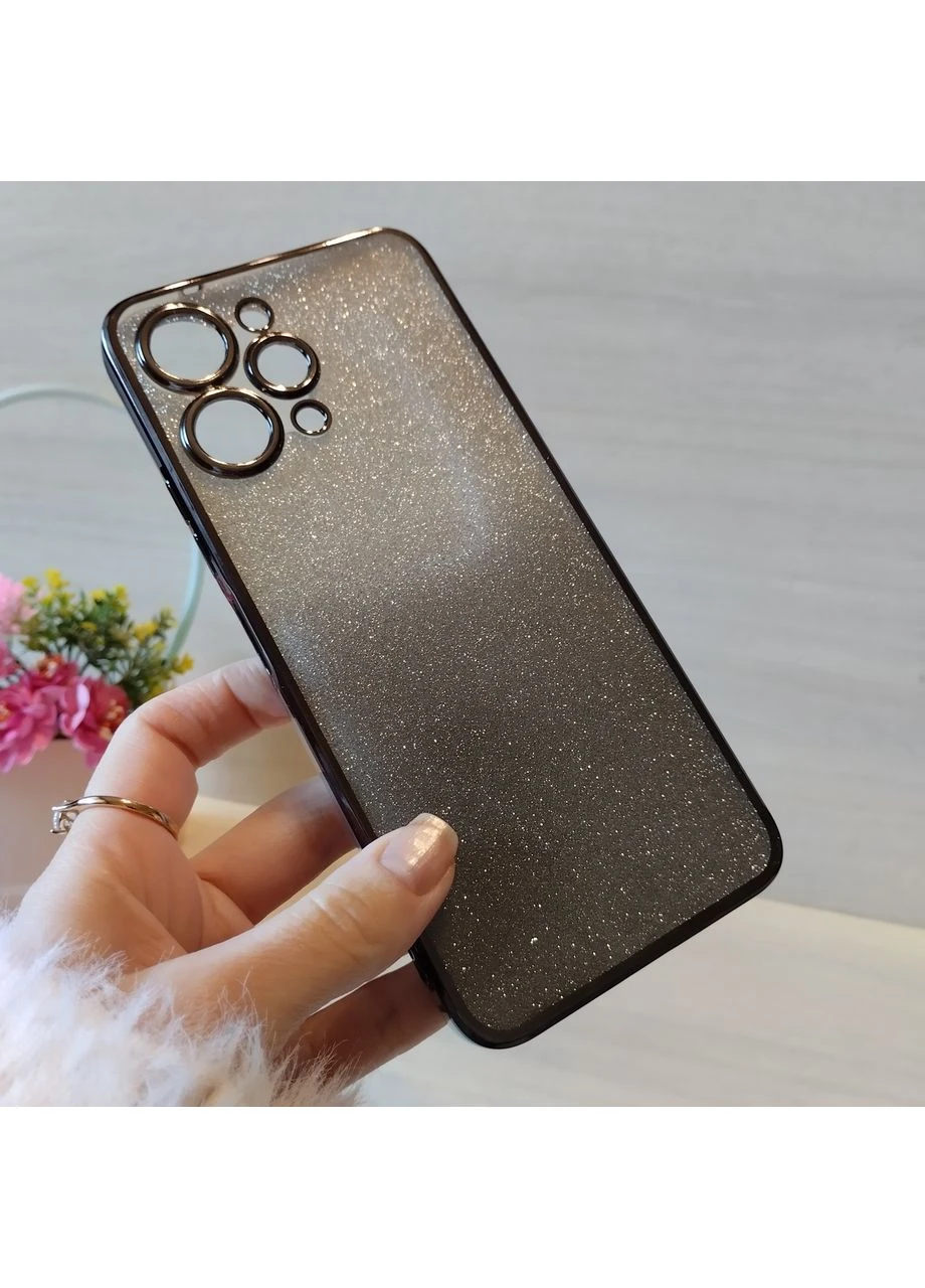 Чехол на xiaomi redmi 12 силиконовая женская накладка блестящий серый градиент No Brand (315704544)