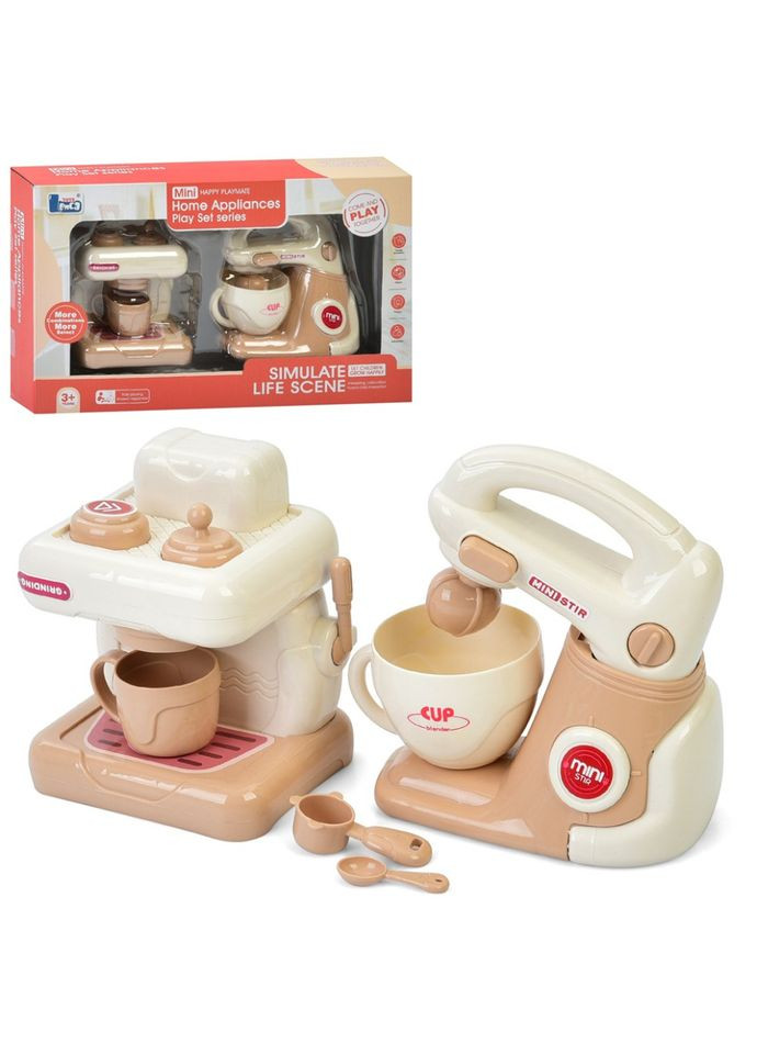 Детская бытовая техника "Миксер-Кофемашина" E02 механический вращающийся венчик Bambi (364847845)