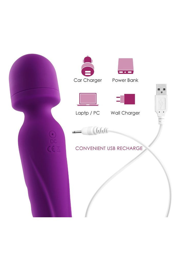 Вібратор мікрофон з підігрівом 2 в 1 Almera Hot Lover вібромасажер двосторонній вагінальний для клітора Фіолетовий No Brand (303881110)