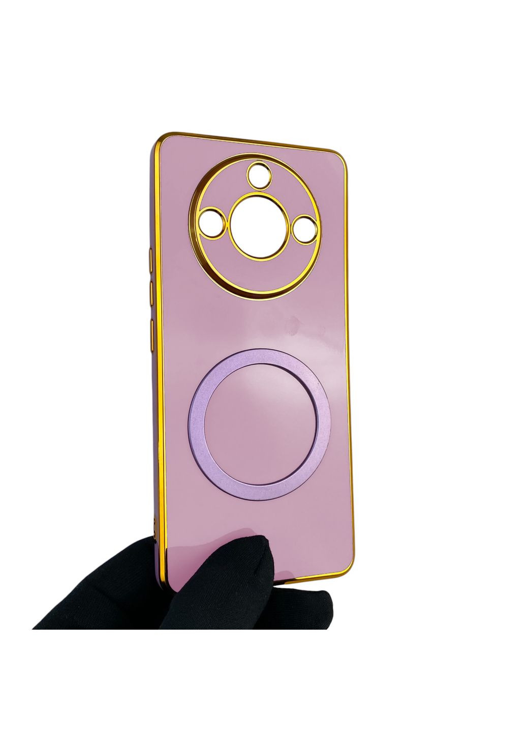 Чехол для 11 Pro Plus 5G с кольцом MagSafe с золотой окантовкой на реалми 11 про плюс черничный gs1 Realme (366234886)
