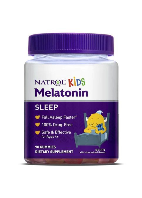 Дитячий мелатонін Kids Melatonin 1 mg, 90 желейок для гарного сну - Ягоди Natrol (335424911)