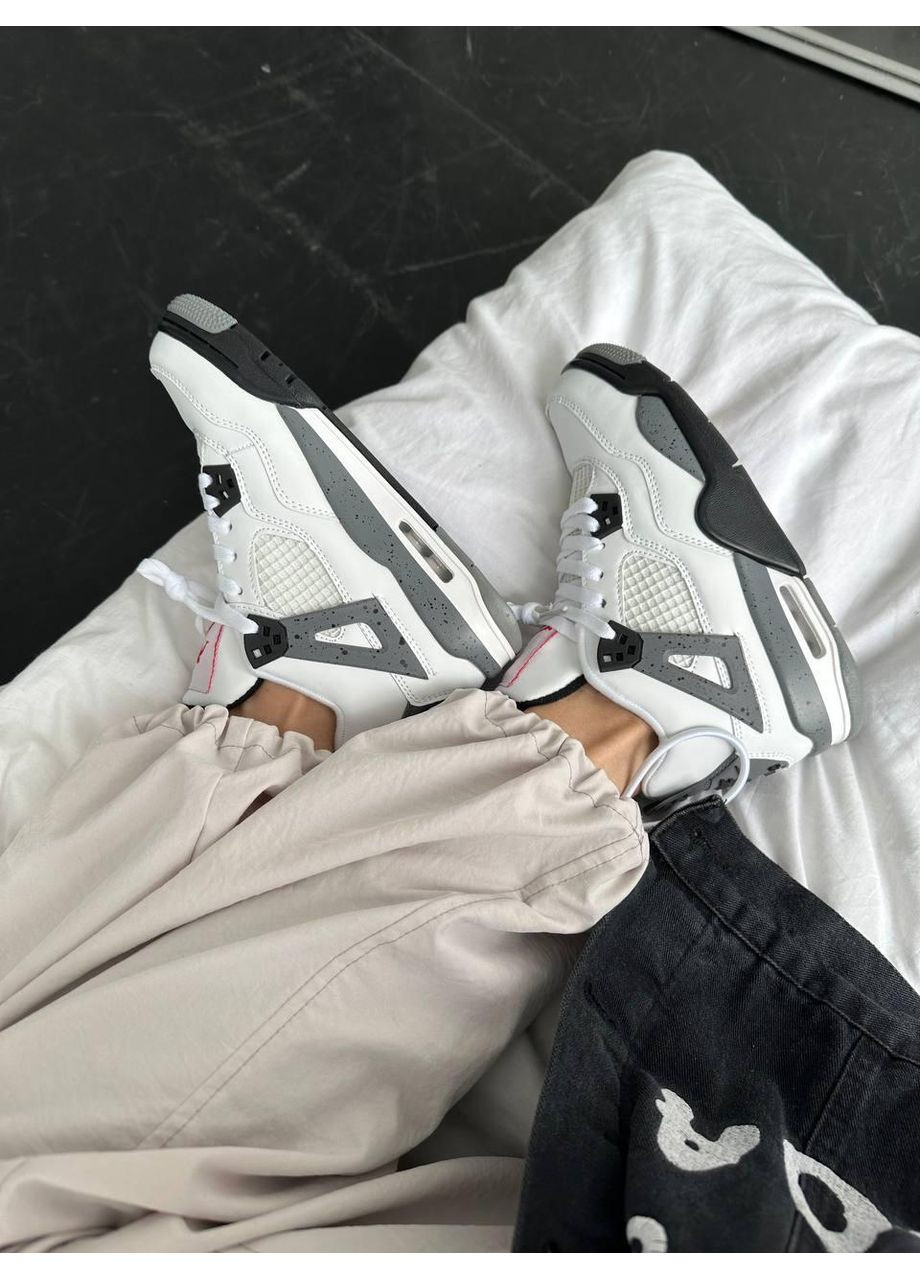 КРОСІВКИ ЖІНОЧІ NIKE AIR JORDAN 4 CEMENT НАЙК АІР ДЖОРДАН No Brand білі демісезони (368855026)