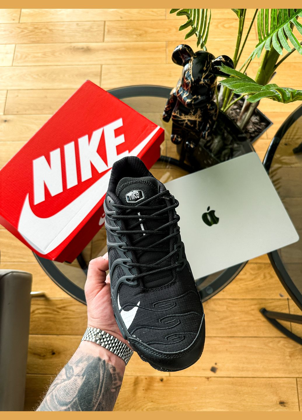 Чорні Осінні кросівки чоловічі nike air max terrascape "black metalic" | найк аір макс чорні No Brand