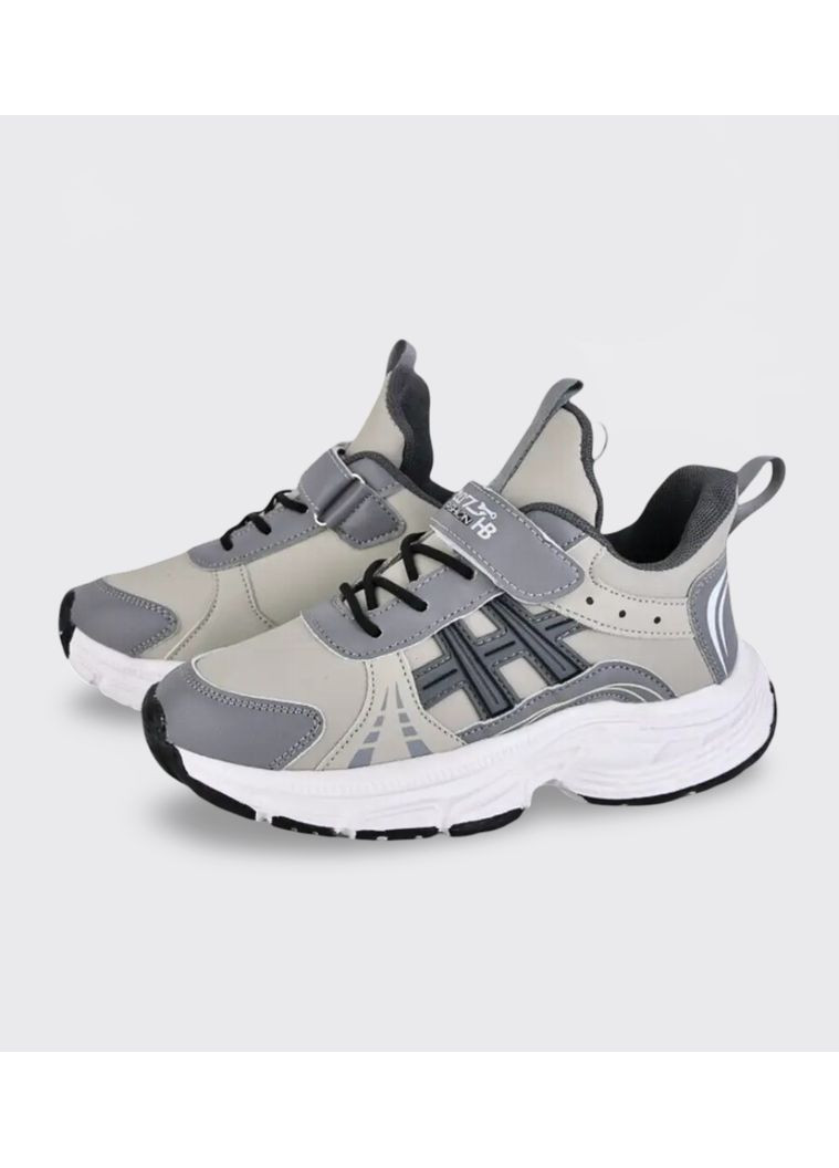 Серые демисезонные детские кроссовки для мальчика Метелик