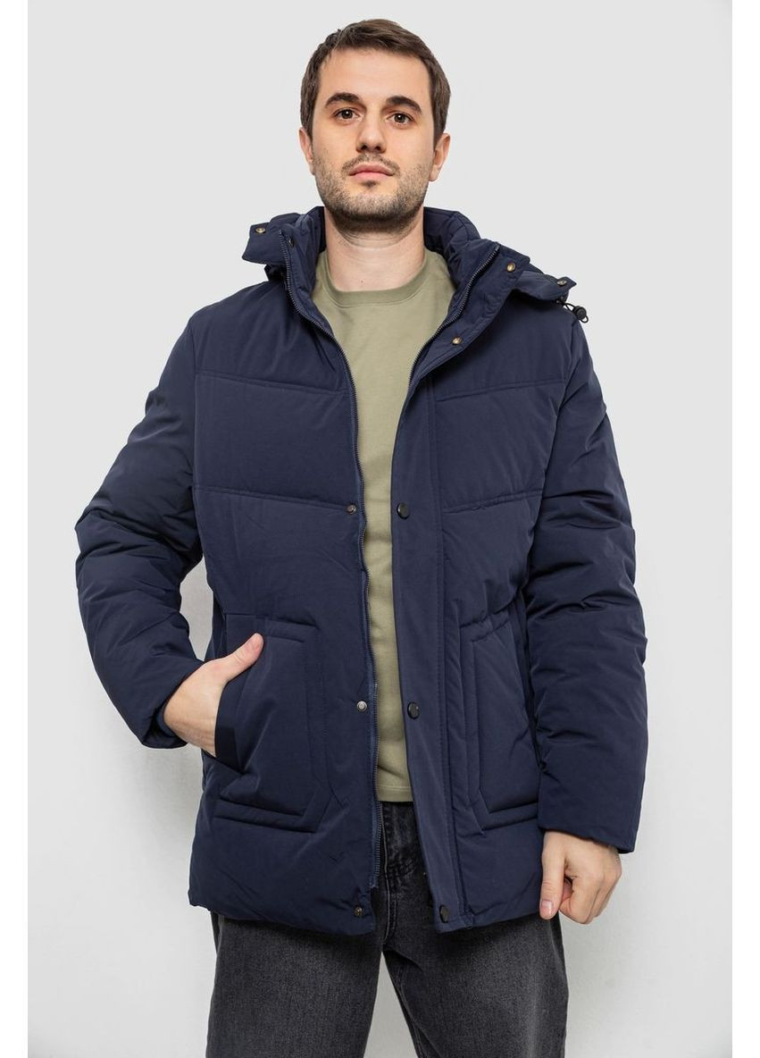 Синя зимня куртка чоловіча зимова подовжена Ager 241R2022-21