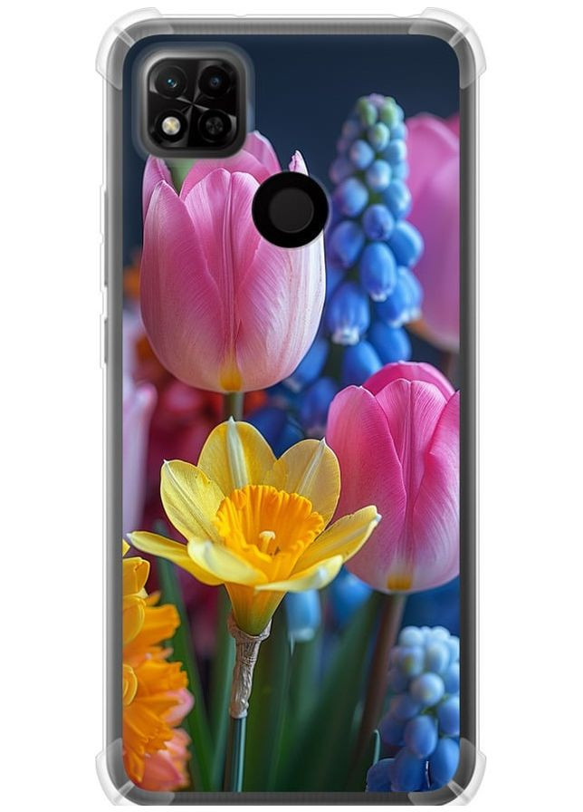 Силикон с усиленными углами чехол 'Весенние цветы' для Endorphone Xiaomi Redmi 10A (285781440)