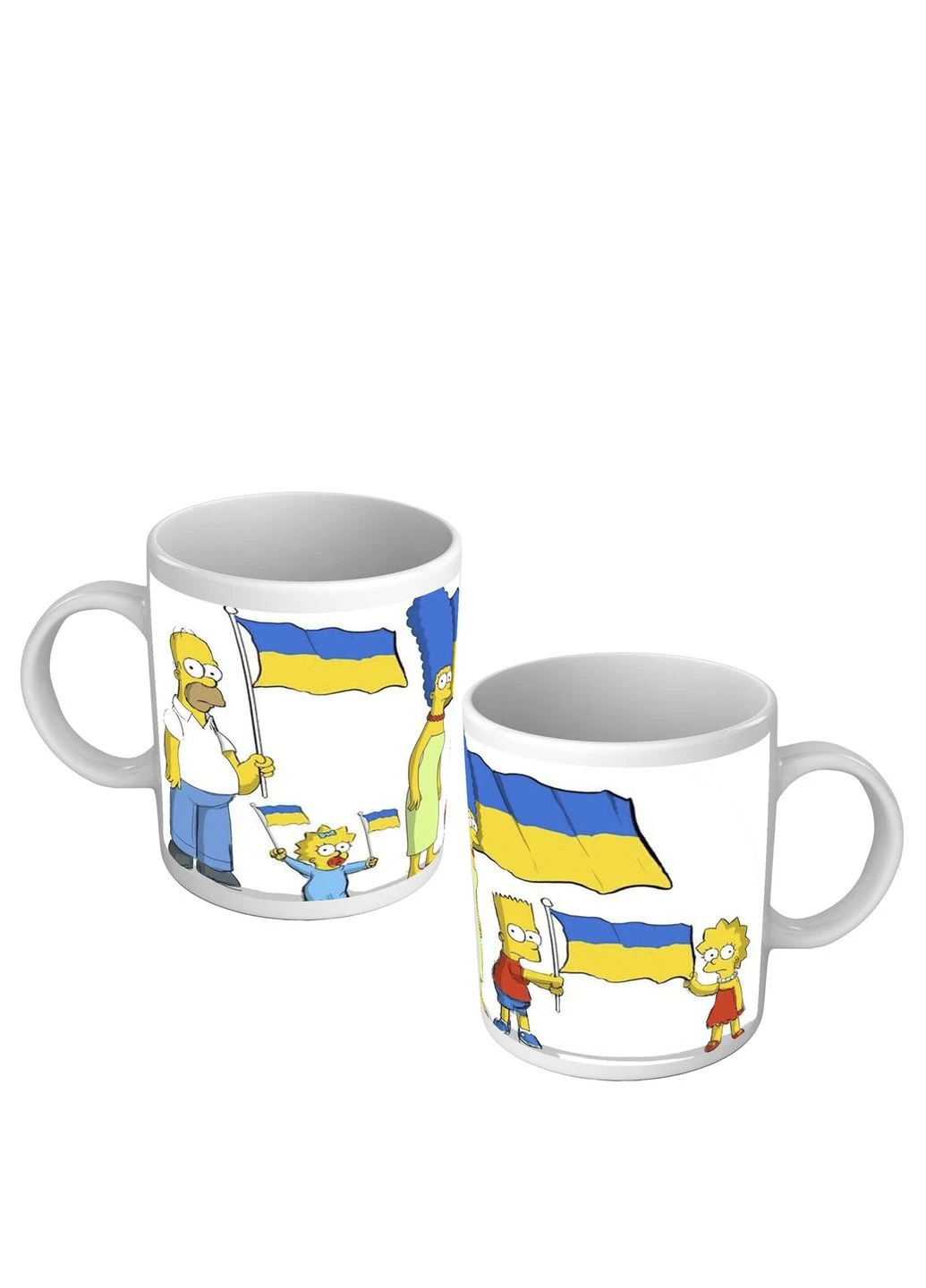 Чашка Семья Симпсонов с флагами Украины No Brand (302522677)