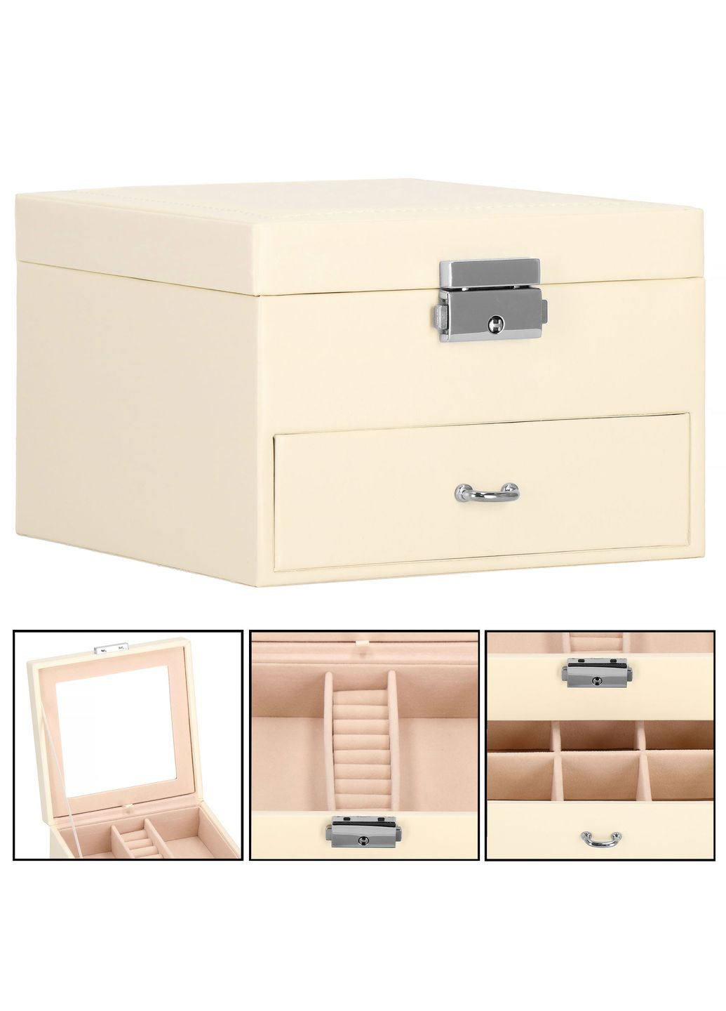 Скринька для прикрас (футляр для біжутерії) 16 x 16 x 11 см HA1032 Springos (315826103)