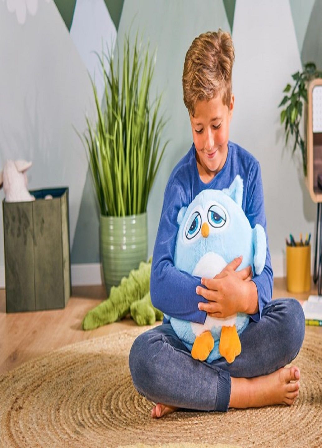 М'яка іграшка подушка з пледом Сова Мрія блакитна VTech (303700101)