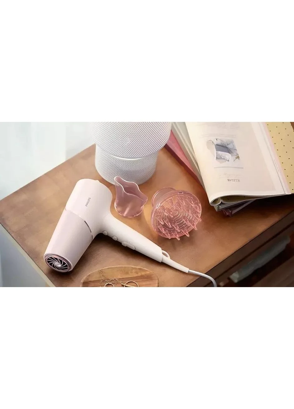 Фен 5000 Series 2300 Вт 3 режима диффузор ионизация бело-розовый Philips (398477377)